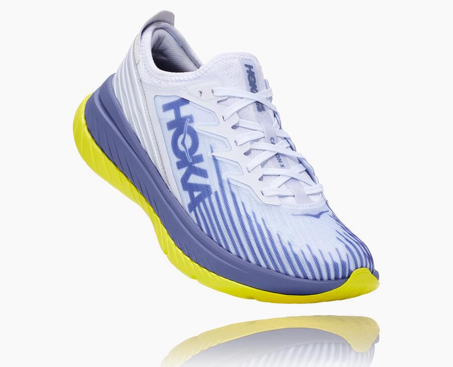 Hoka Carbon X-Spe - Men's Running Shoes - White/Blue - UK 648HKAXDL